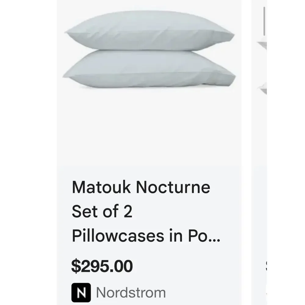 2 NEW Matouk White Pillowcases - Crisp Cotton